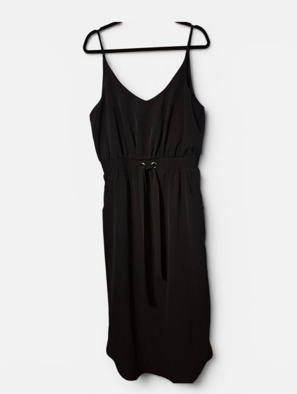 Showpo Black Spaghetti Strap Midi Dress 8
